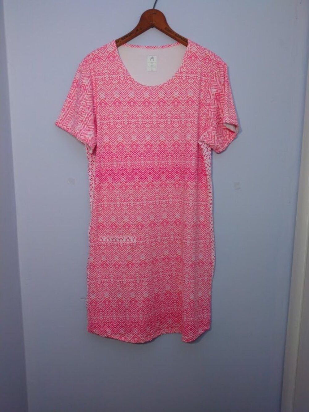 Cabana Life Swim Coverup Dress Pink Large UV Protection Beach Pool Vacation